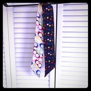 Authentic COACH signature silk scarf